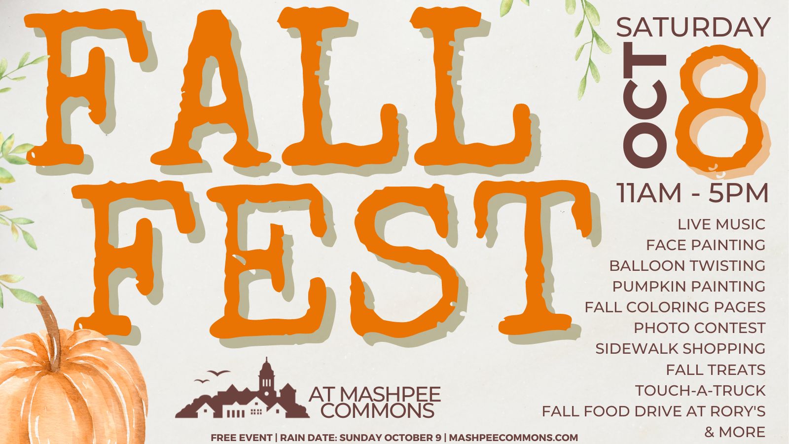 Fall Fest at Mashpee Commons - Saturday 10/8!, Mashpee, Massachusetts, United States