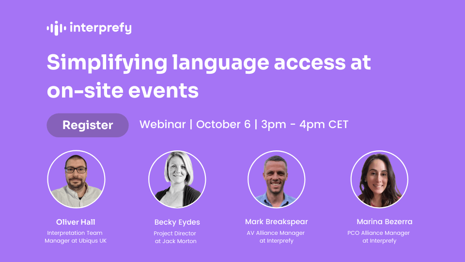 Free Webinar: Simplifying language access at on-site events, Online Event