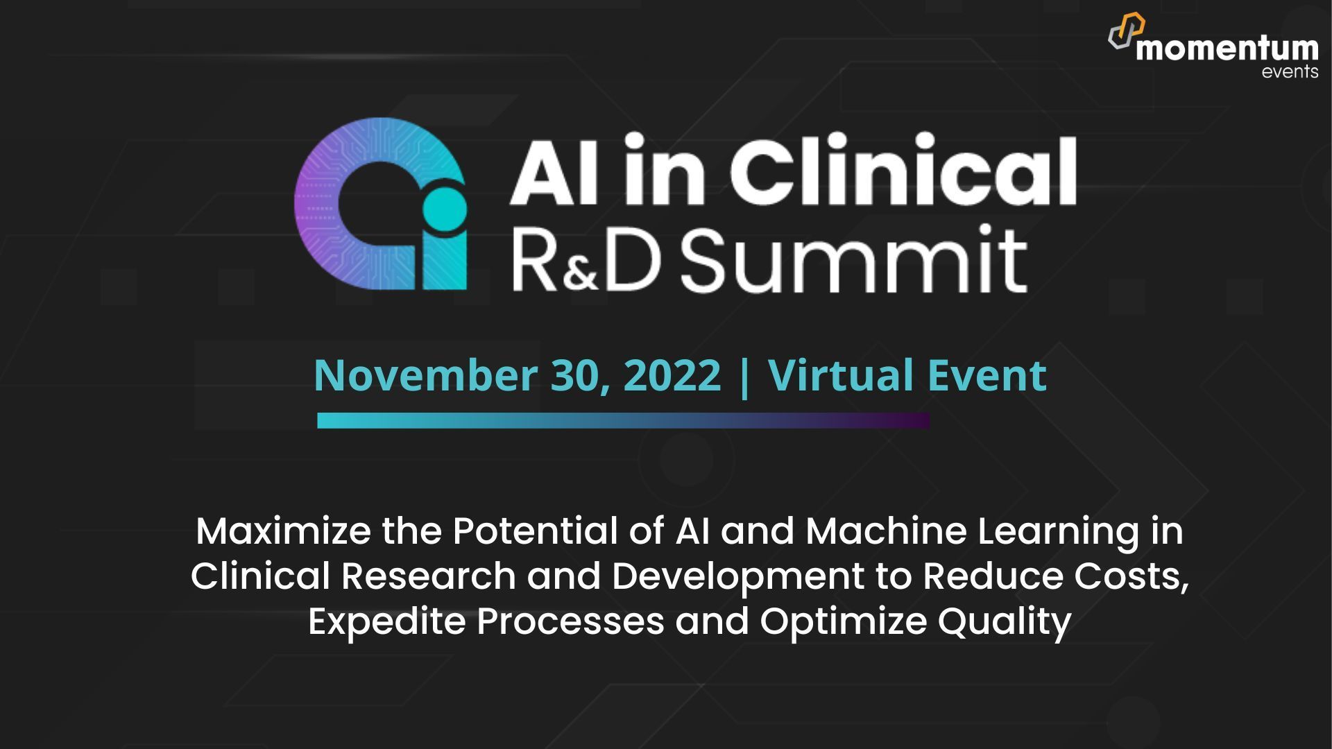 AI in Clinical R and D Summit, Online Event