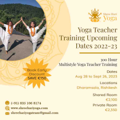 200 Hour Multistyle Teacher Training dharmashala august 2023