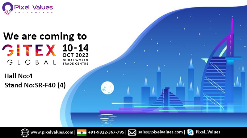 Pixel Values is excited to be attending GITEX technology exhibition, Dubai World Trade Centre, Dubai, United Arab Emirates