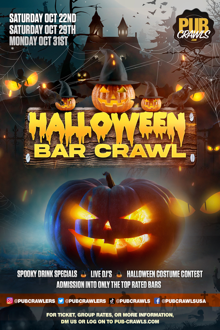 Halloween Weekend Bar Crawl Raleigh - October 29th, 2022, Raleigh, North Carolina, United States