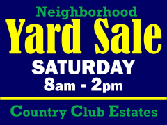 Neighborhood Yard Sale - Country Club Estates - Brentwood, TN