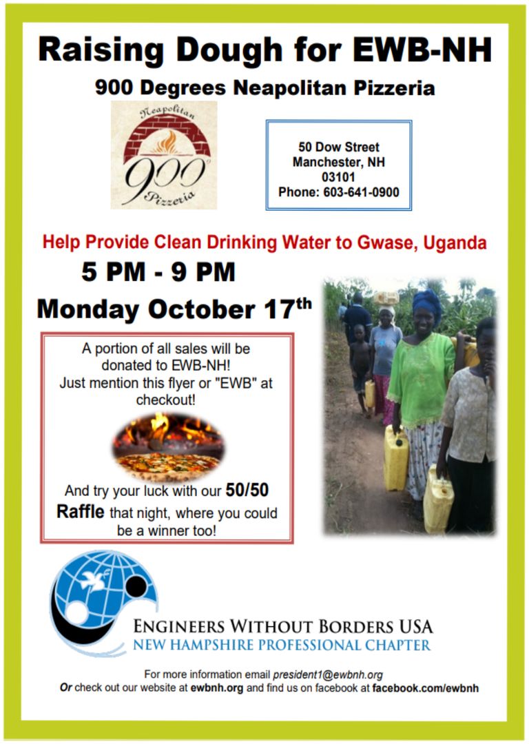 Raising Dough for EWB-NH, Manchester, New Hampshire, United States
