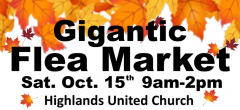 Highlands Annual Flea Market Sale, Sat. Oct 15, 9am-2pm