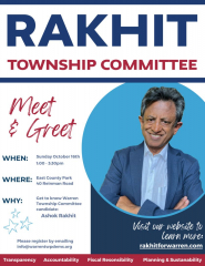 Meet And Greet Ashok Rakhit- Warren Twp Comm Candidate