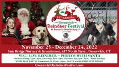 14th Annual Greenwich Reindeer Festival & Santa’s Workshop presented by Jenny Allen/Compass Real Estate