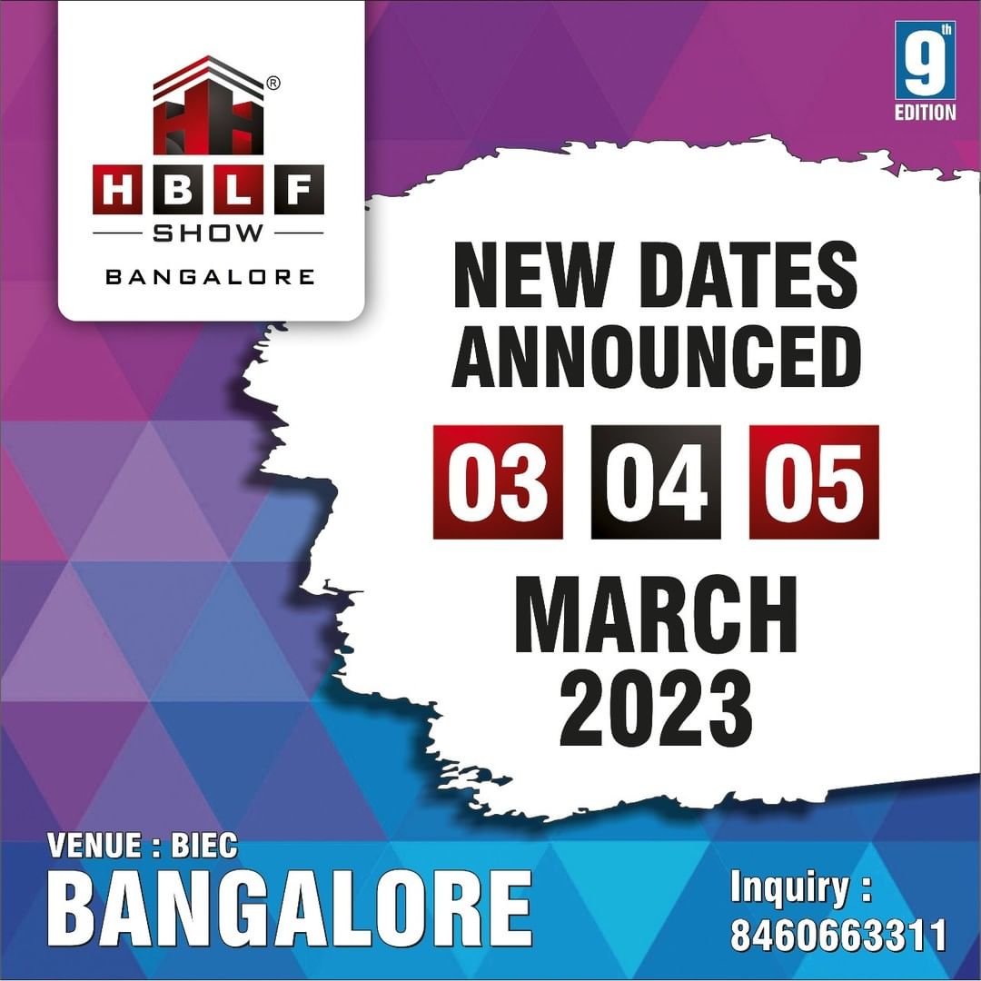 HBLF Show 2023, Architectural & Interior Products Exhibition!!, Bangalore, Karnataka, India