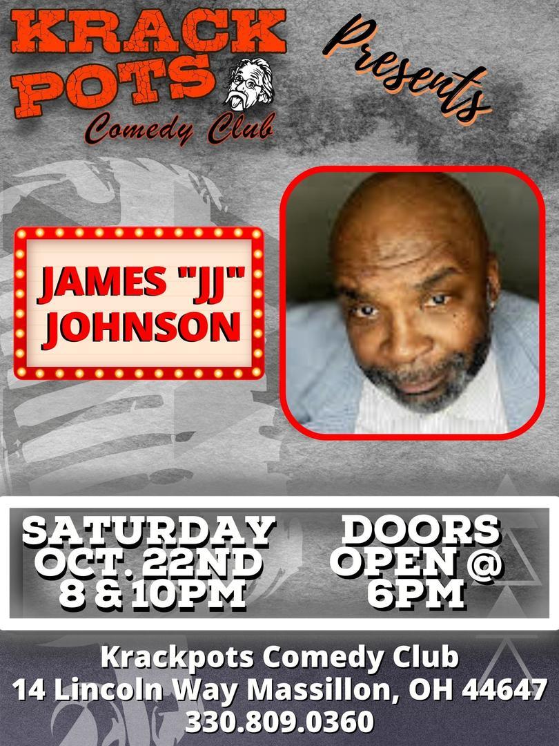 Comedian James "JJ" Johnson at Krackpots Comedy Club, Massillon, Ohio, United States