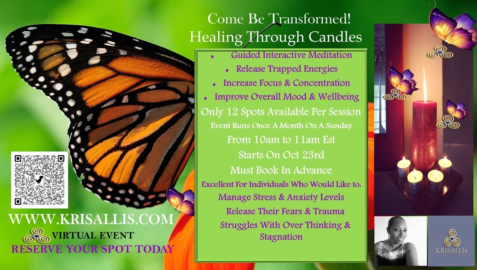 Healing Through Candles, Online Event