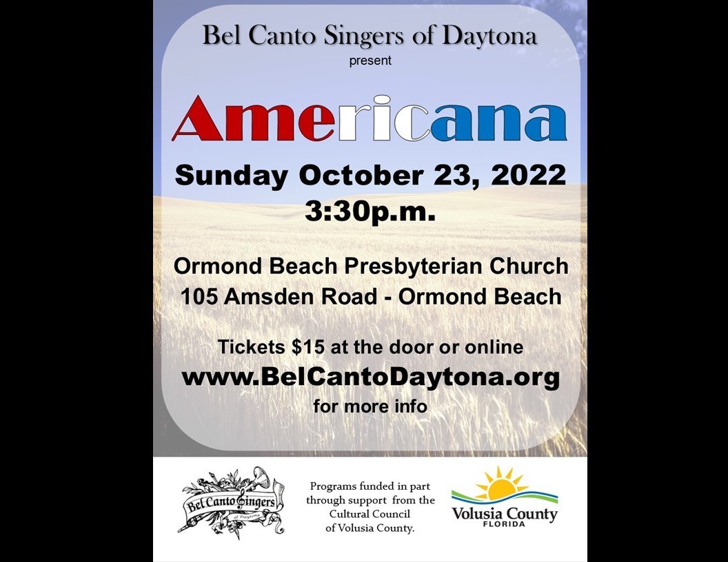 Bel Canto Singers "AMERICANA" Concert, Ormond Beach, Florida, United States