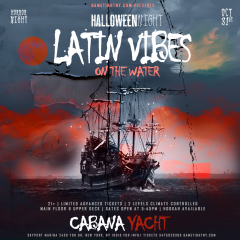 Latin Vibes Halloween Costume Yacht Cruise at Cabana Yacht 2022