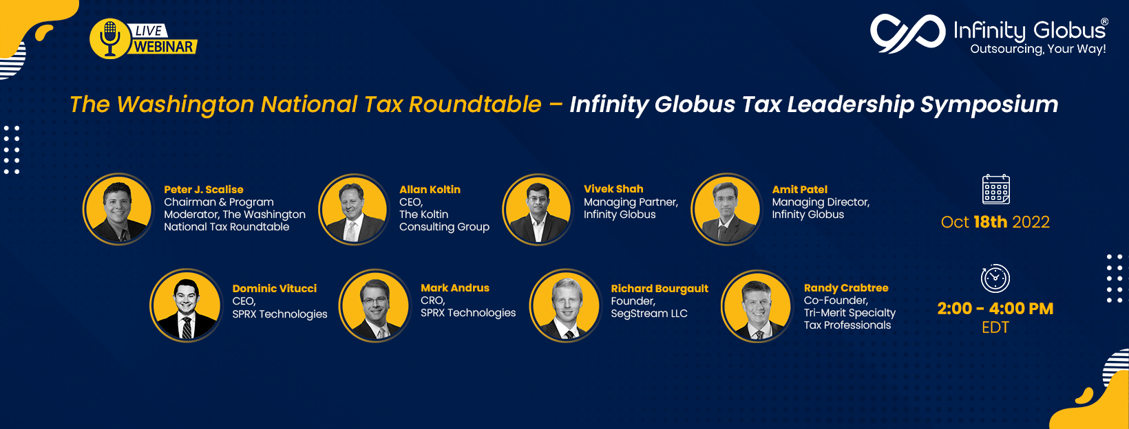 The Washington National Tax Roundtable – Infinity Globus Tax Leadership Symposium, Online Event