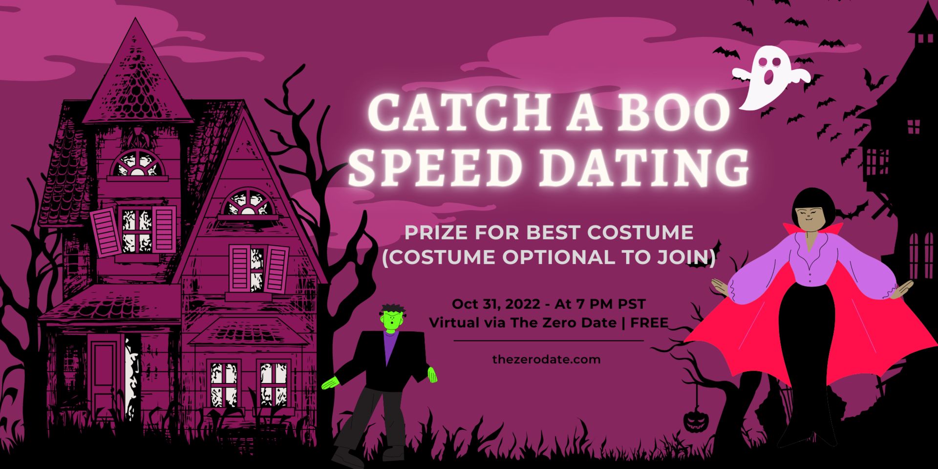 Catch a Boo This Halloween: Video Speed Dating Event (free), Online Event