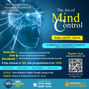 ART OF MIND CONTROL | Bhagwat Geeta | Free Workshop | FOLK Exclusive | Youth Empowerment, Hyderabad, Telangana, India