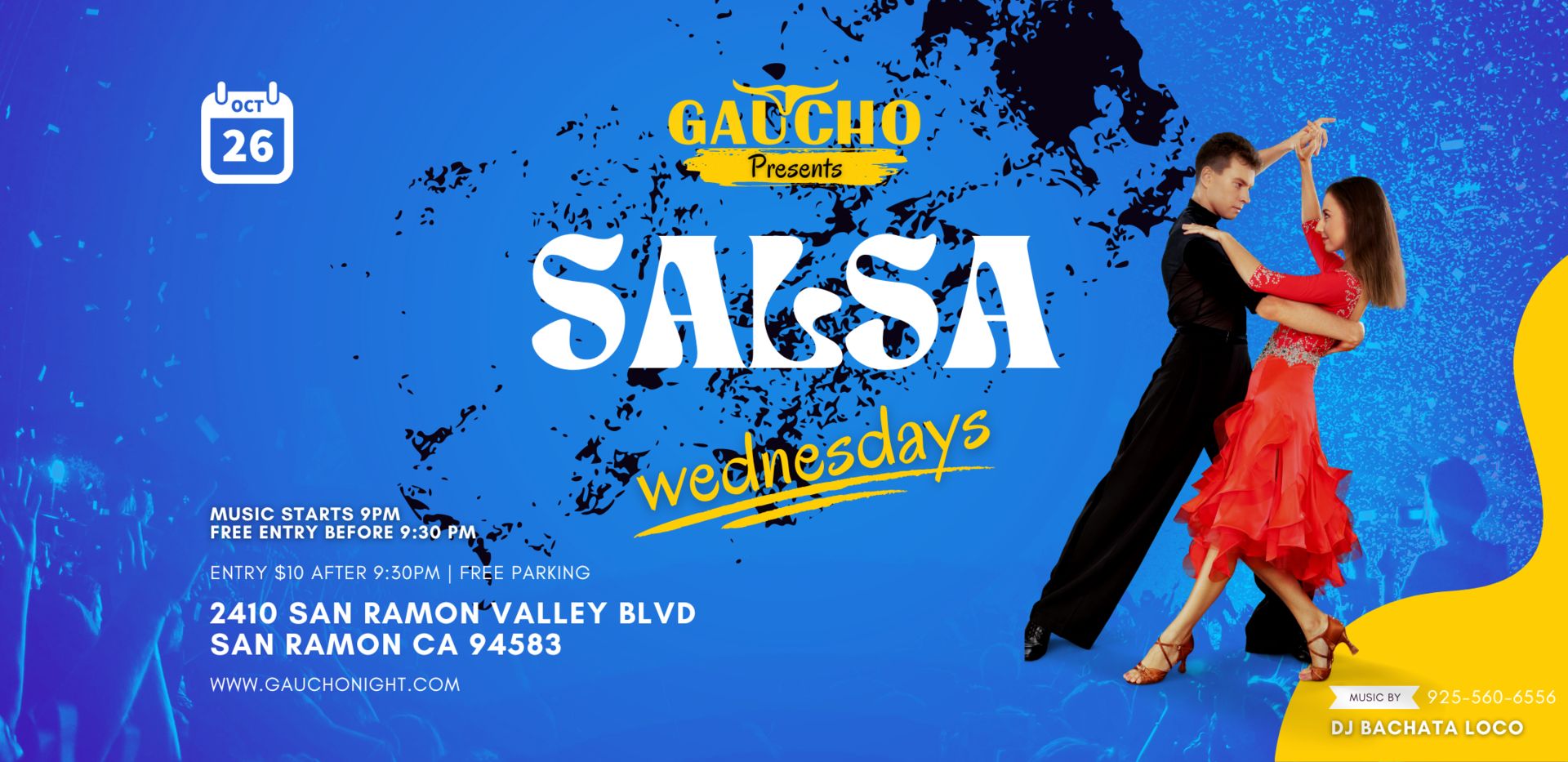 "Salsa Bachata Wednesday" Gaucho San Ramon, San Ramon, California, United States
