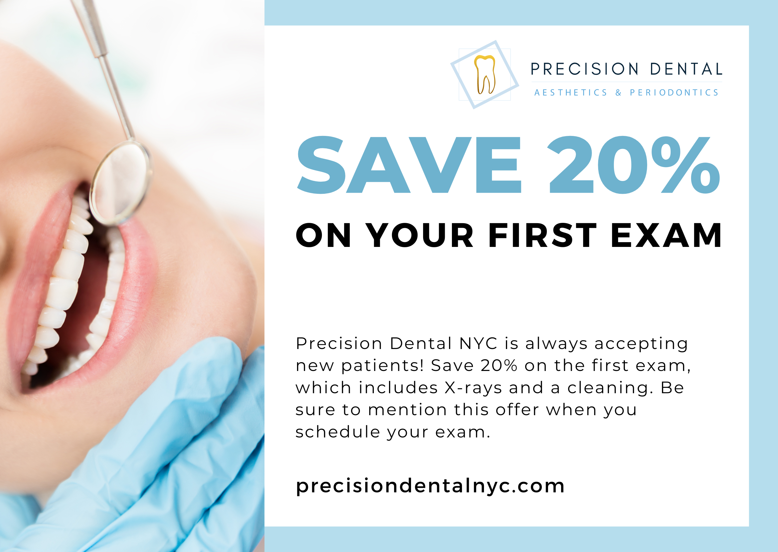 Precision Dental NYC offers a 20% discount on your first exam., Bayside, New York, United States