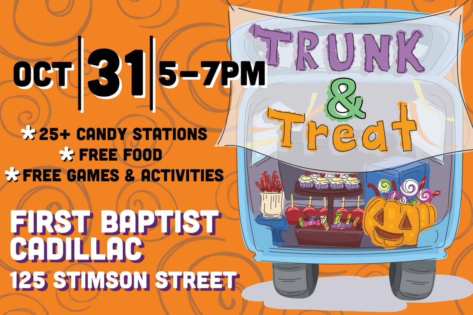 FREE Trunk and Treat - First Baptist Cadillac, Cadillac, Michigan, United States