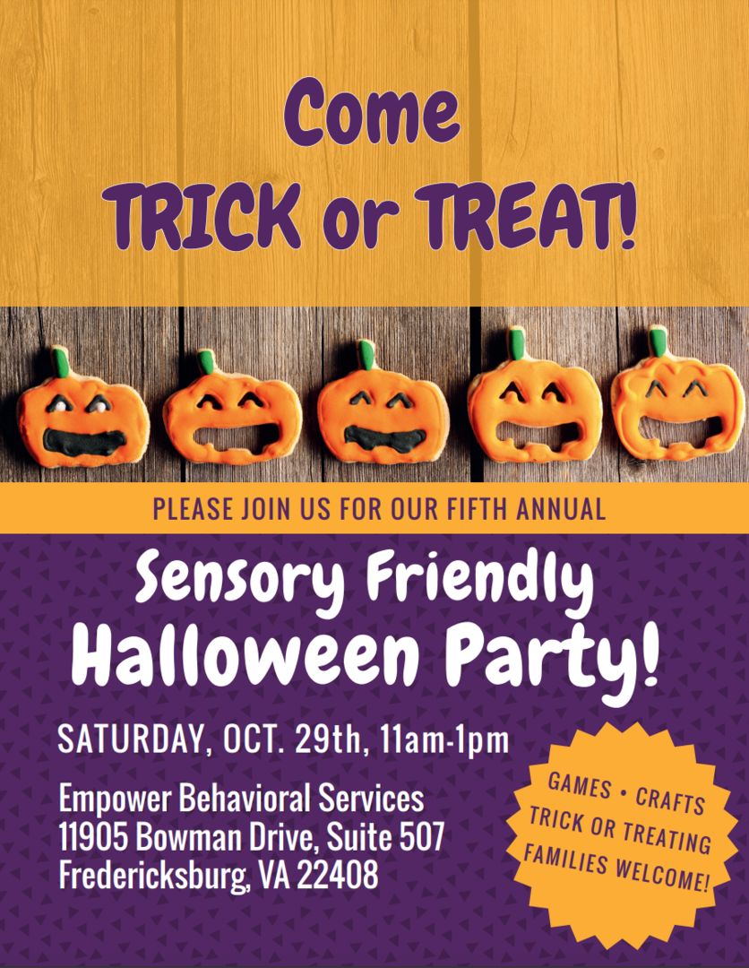 Sensory Friendly Halloween Party!, Fredericksburg, Virginia, United States