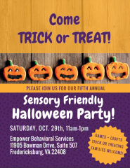 Sensory Friendly Halloween Party!