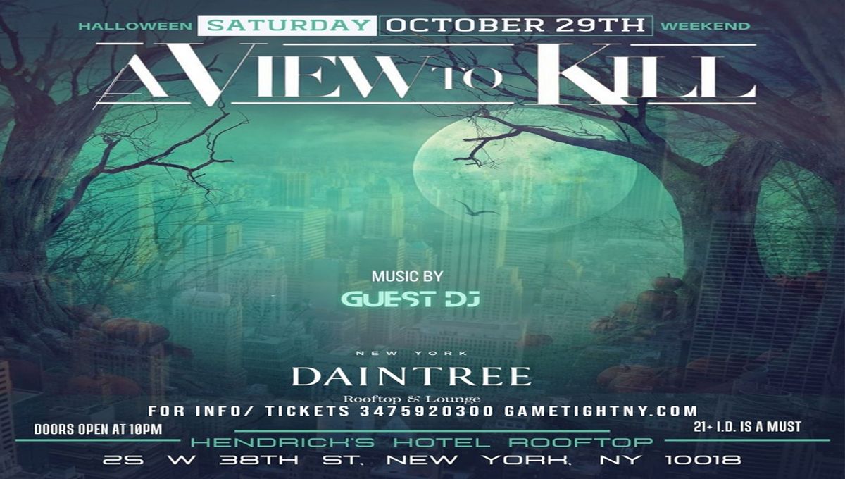 Daintree Rooftop Halloween Saturday party General Admission 2022, New York, United States