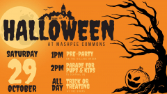 Trick-or-Treat and Halloween Parade at Mashpee Commons on Saturday October 29