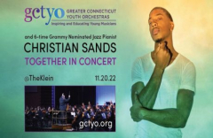 Grammy-nominated Jazz pianist Christian Sands in concert with Greater Connecticut Youth Orchestras