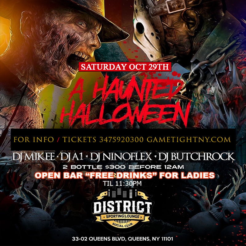 District Sporting Lounge Halloween Party 2022, Queens, New York, United States