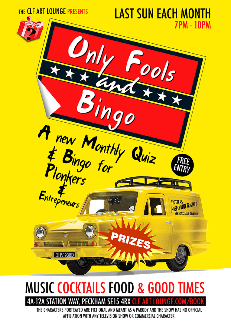 Only Fools and Bingo (last Sun each month), free entry, London, England, United Kingdom