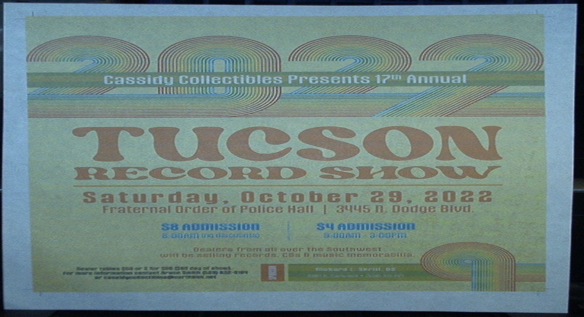 The 17TH Annual Tucson Record Show on 29th Oct, 2022, Tucson, Arizona, United States