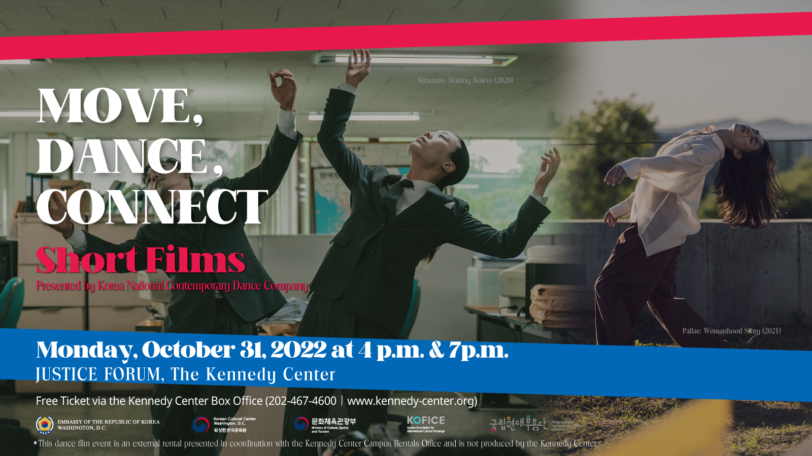 Move, Dance, Connect: Short Films presented by Korea National Contemporary Dance Company, Washington,Washington, D.C,United States