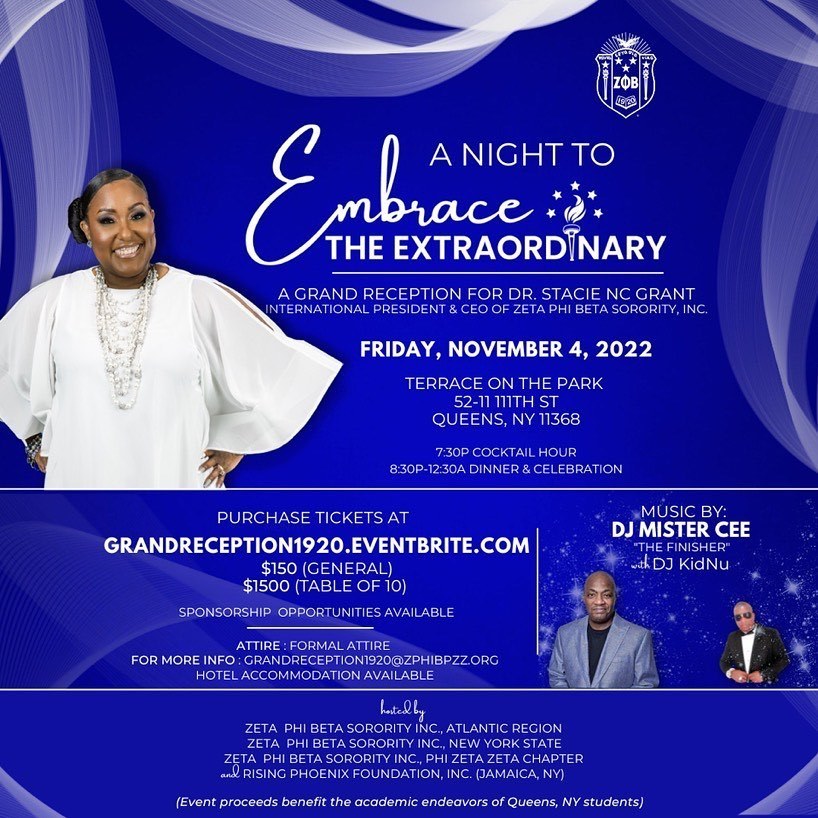 A Night to Embrace The Extraordinary | Zeta Phi Beta Sorority, Inc. Grand Reception, Queens, New York, United States