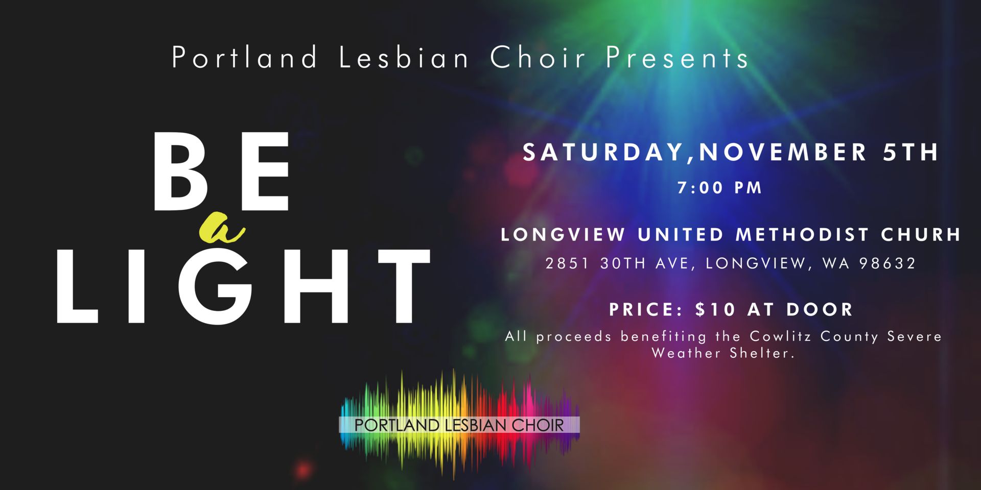 Portland lesbian Choir performs Be a Light, Longview, Washington, United States