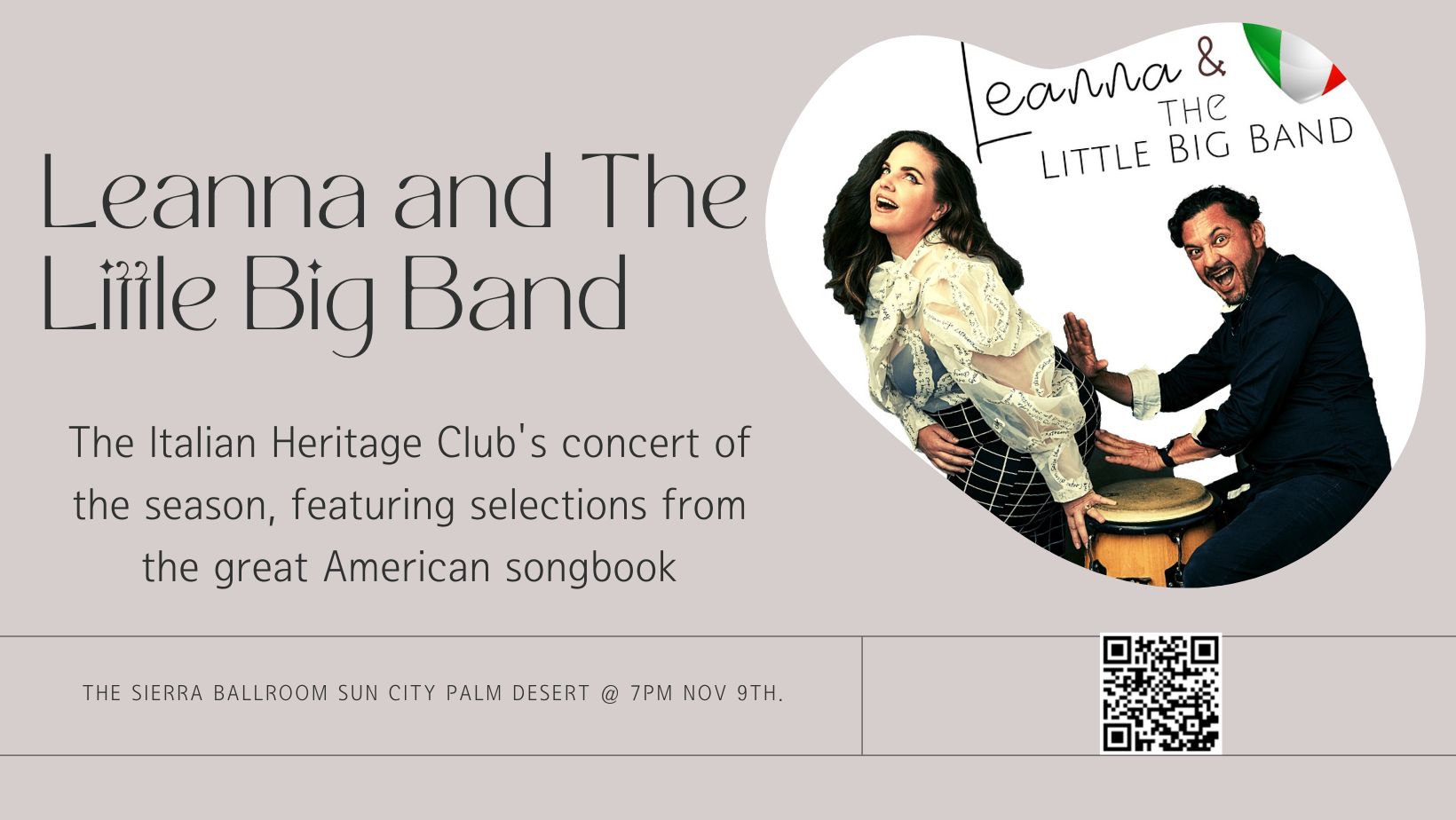 An Evening featuring Leanna and The Little Big Band, Palm Desert, California, United States
