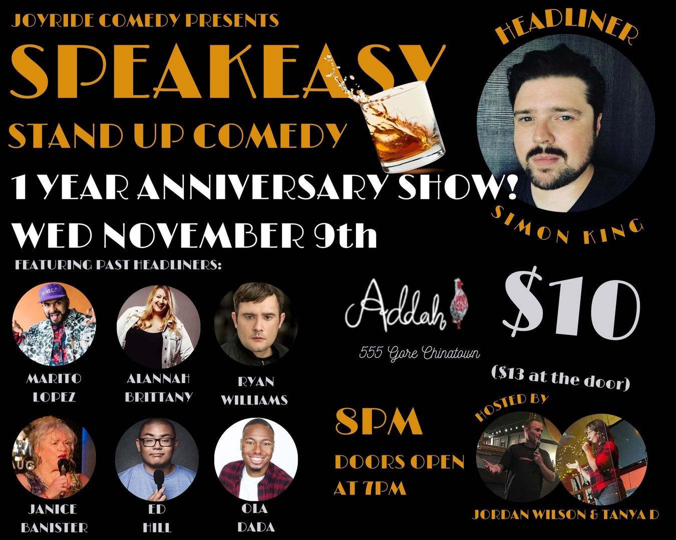 Speakeasy Stand-Up Comedy -- ANNIVERSARY SHOW, Vancouver, British Columbia, Canada