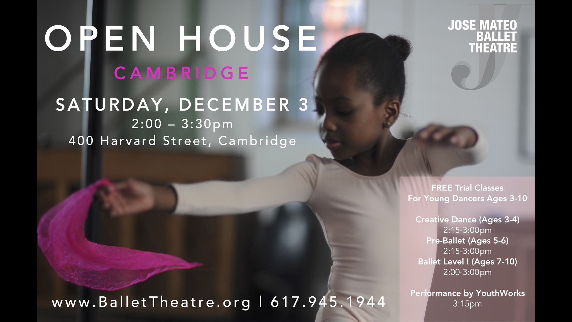 Young Dancers Program Cambridge Open House, Cambridge, Massachusetts, United States