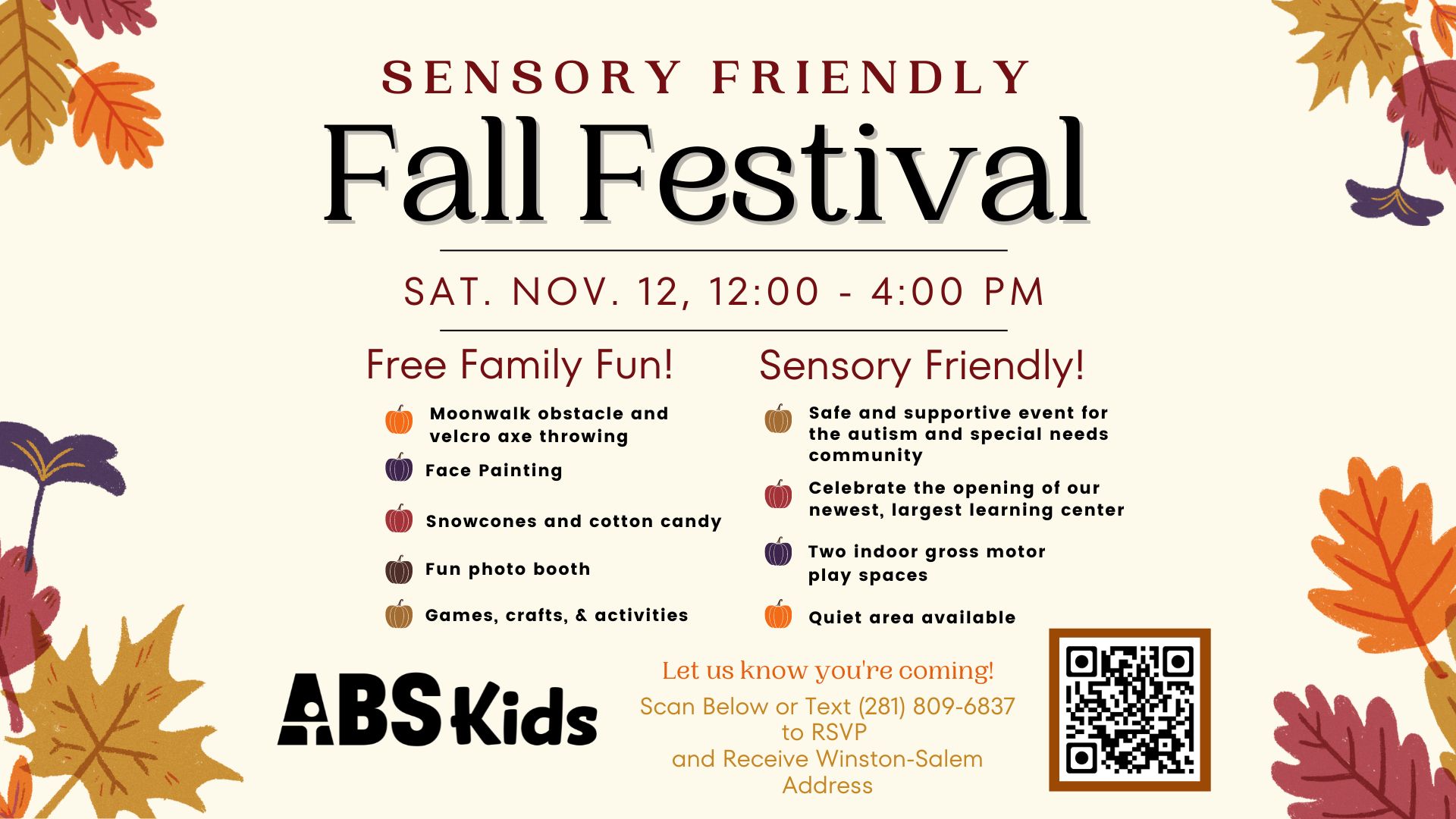 Fall Festival - A Sensory Friendly Event, Winston-Salem, North Carolina, United States