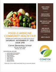 ECU Health Sponsored Food is Medicine Community Health Fair