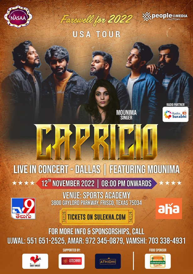 CAPRICIO Live In Concert – DALLAS, Frisco, Texas, United States