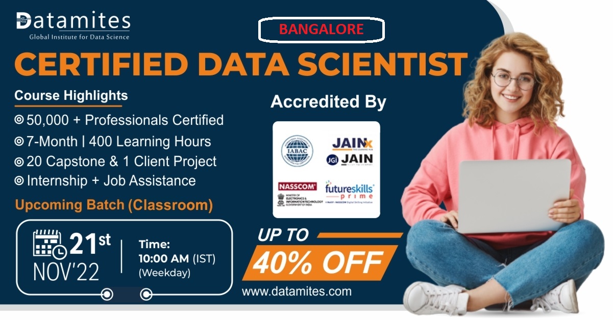 Data Science Certification in Bangalore -November'22, Bangalore, Karnataka, India