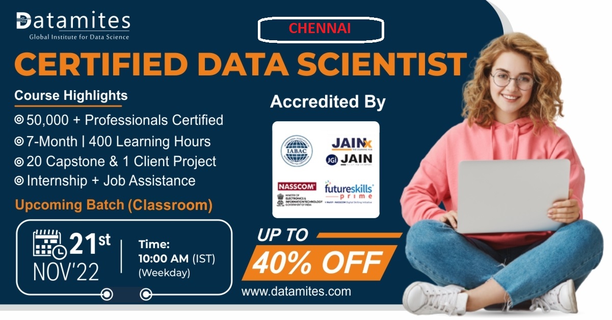 Data Science Certification in Chennai - November'22, Chennai, Tamil Nadu, India