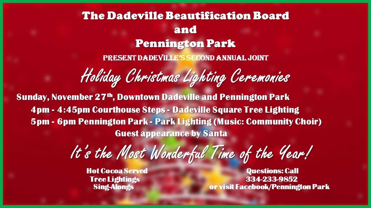Christmas in Pennington Park Lighting Ceremony, Dadeville, Alabama, United States