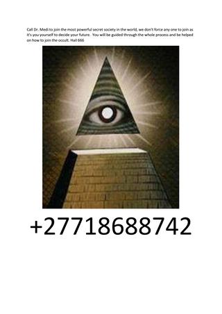 how to join illuminati in South Africa +27718688742, Online Event