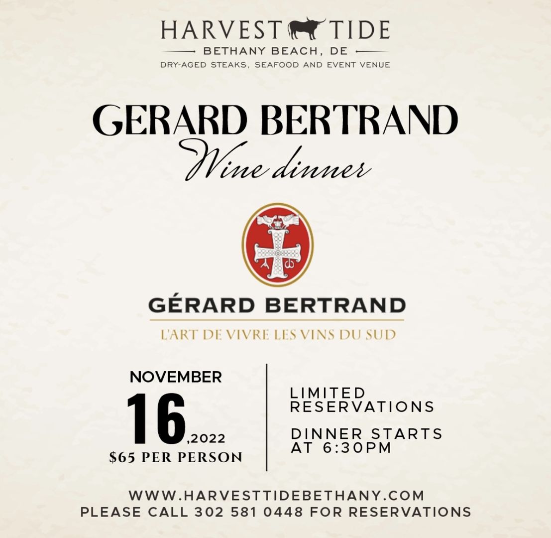 Harvest Tide Bethany Wine Dinner, Bethany Beach, Delaware, United States