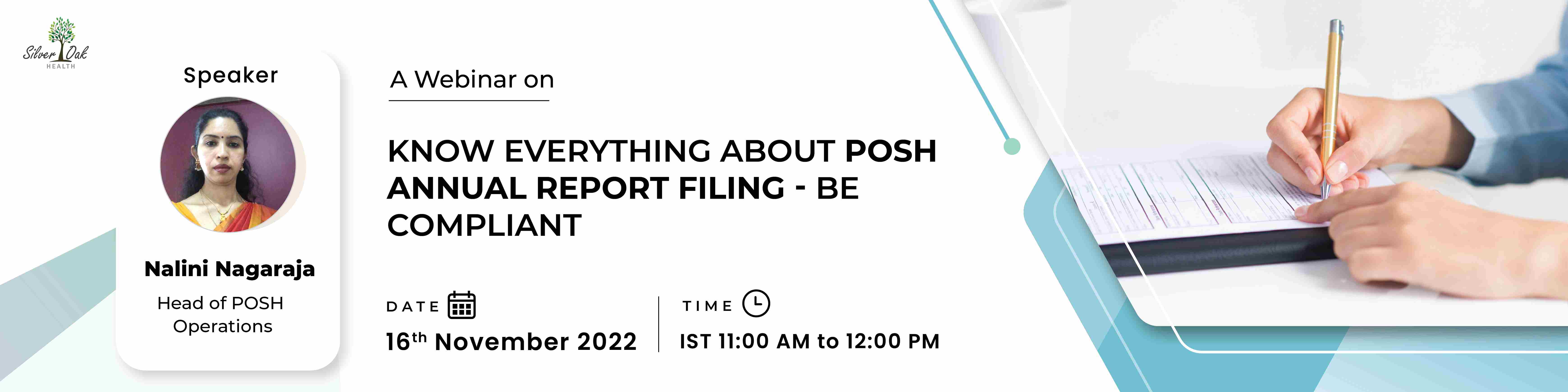 Know Everything about POSH Annual Report Filing – Be Compliant, Online Event