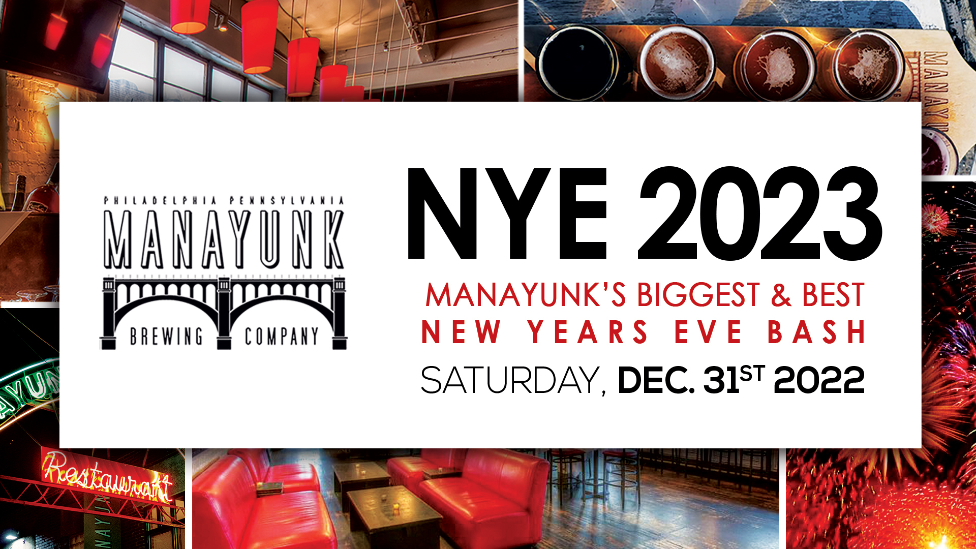 NYE 2023 - MANAYUNK'S HOTTEST NEW YEAR'S EVE BASH!, Philadelphia, Pennsylvania, United States