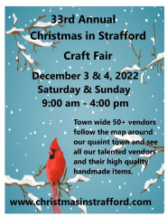 33rd Annual Christmas in Strafford Craft Fair