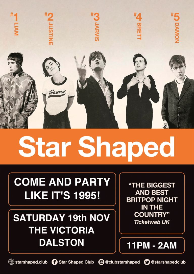 STAR SHAPED CLUB - A BRITPOP and 90's INDIE NIGHT - THE VICTORIA, DALSTON, LONDON - NOV 19th 2022, London, England, United Kingdom