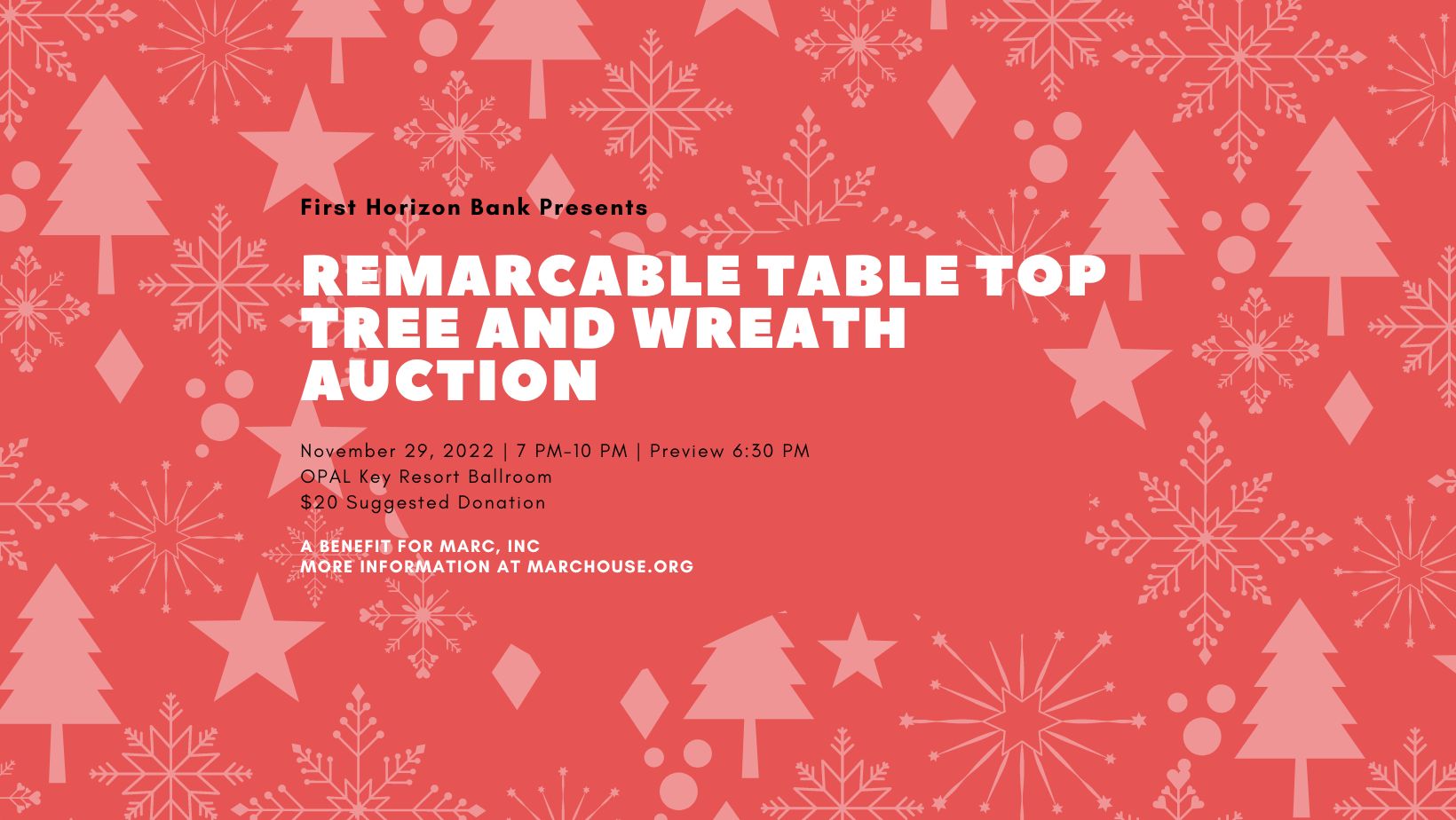 reMARCable Table Top Tree and Wreath Auction presented by First Horizon Bank, Key West, Florida, United States