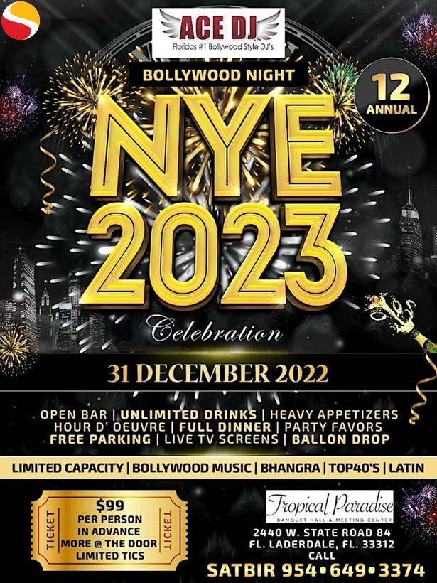 Bollywood New Years Eve Gala, Fort Lauderdale, Florida, United States